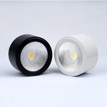 1PCS visoke kakovosti okrogle površine, vgrajena LED COB zatemniti downlight AC85-265V 7w 9w 12w 15w 18w LED downlight razsvetljave v zaprtih prostorih