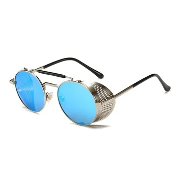 Kovinski Krog Steampunk sončna Očala Moški Ženske Retro blagovne Znamke Oblikovalec Steam Punk sončna Očala Letnik Odtenki Gafas Oculos de Sol UV400