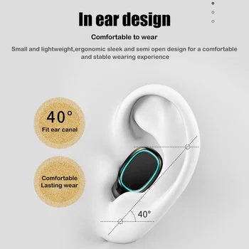 TWS Bluetooth 5.0 Brezžične Slušalke Touch Kontrole Prstnih Touch Kontrole za Zmanjševanje Hrupa Hi-fi Stereo Slušalke w/Polnjenje Primeru