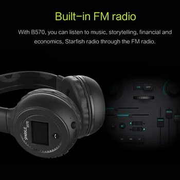 B570,Brezžične Slušalke,Bluetooth Slušalke,Z LED Zaslon,FM Radio,HD Predvajalnik,Slušalke,Podpira TF Kartice,AUX,Mic