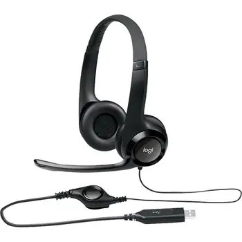Logitech H390 Nad uho, USB, Stereo Slušalke, prostoročno Klicanje Gaming Srečanje Video Klepet Računalnik Office Žično Slušalko z Mikrofonom