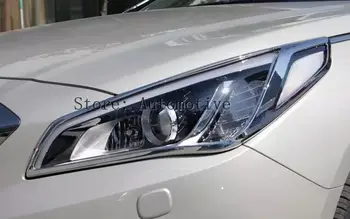 Primerni Za Hyundai Sonata Lf Chrome Spredaj Vodja Svetlobe Žarnice Kritje 2016 2017 Trim Smerniki Modeliranje Okrasimo Prostorski Okvir Ploščo