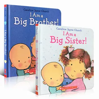 Baby angleška slikanica, jaz sem Veliki Brat, Sestra Izobraževanje Trda vezava Knjiga za Otroke Učenje Montessori Izobraževalne Igrače