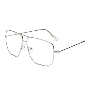 JASPEER Prevelik Očala Okvirji Moški Ženske Luksuzni Kvadratnih Modni Očala Punk Kovinski Očala Okvirji Moških Pregleden Objektiv