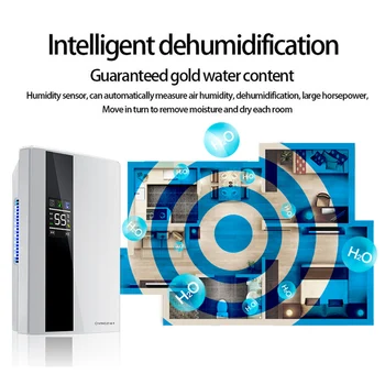 Dehumidifier vlage zraka čistilec spalnica sušilni pralni komercialne dehumidifier Nastavljiv Humidistat