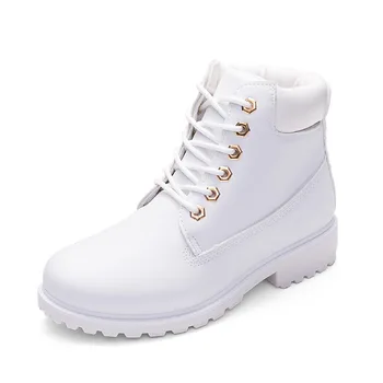 Škornji ženske čevlje 2021 čipke-up ženske pozimi škornji trdna kvadratnih petah dame čevlji zima, sneg škornji zapatos de mujer
