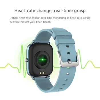 2020 Novo P8 Barvni Zaslon Smart Gledam Ženske moški Poln na Dotik Fitnes Tracker Krvni Tlak Pametna Ura Ženske Smartwatch za Xiaomi