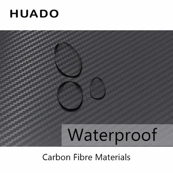 Črni 3D ogljikovih vlaken laptop kože nalepke 15.6 vinilne nalepke za prenosnik 17