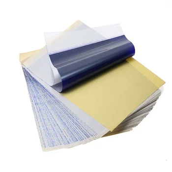 100 kozarcev/sheet Tatoo Matrica Prenos Papirja za Papir velikosti A4 4-Plasti Sledenje Papir Termični Papir za Prenos Kože Carbon Copy Tatoo Ponudbe