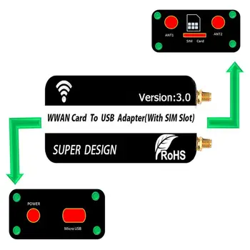 PCI-E PCI-Express USB Adapter s Kartice SIM v Režo za WWAN/LTE Modul Za Bitcoin Litecoin Za BTC Rudarstvo