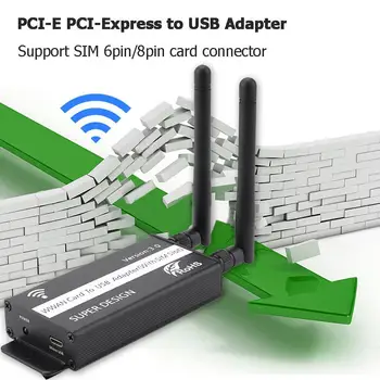 PCI-E PCI-Express USB Adapter s Kartice SIM v Režo za WWAN/LTE Modul Za Bitcoin Litecoin Za BTC Rudarstvo