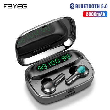 FBYEG tws brezžične bluetooth slušalke šport hi-fi slušalke 5.0 s mikrofon stereo vodotesne slušalke HD noise cancel čepkov