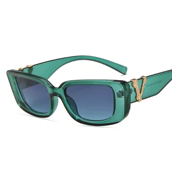 2021 Nov Kvadratni sončna Očala Žensk Retro Osebno Kovinski Dodatki Majhen Okvir modni brvi Trendovska sončna Očala Očala