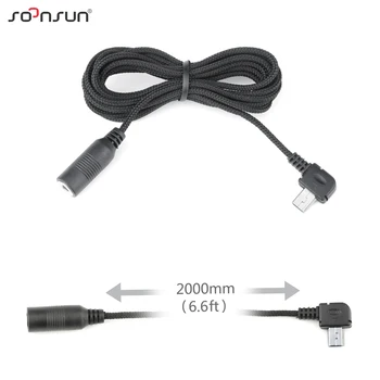 SOONSUN 2m Mini USB za Prenos Kabel 3,5 mm Zunanji Mikrofon Mic Adapter za GoPro Hero 3 3+ 4 za Go Pro 4 USB Pribor