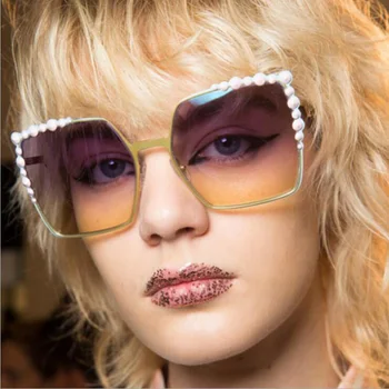 FEISHINI Moda Ogledalo Prevelik Kvadratnih Ženska sončna Očala Očala Okvir Luksuzni Kovinski Trendy Black Eye Očala Okvirji 2019