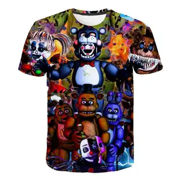3 Do 14 Let Otroci T shirt Pet Noči na Freddys 3d natisnjeni T-majice Fantje Dekleta Modni Kratek rokav tshirts FNAF Otroka, t-shirt