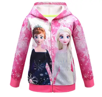 Disney Zamrznjene ana elsa princesa Snow Queen Coats Suknjič dekle Otroka Hooded Suknjič Otroci Outwear Oblačila Pomladi, Jeseni