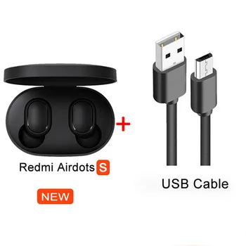 Xiaomi Redmi Airdots S TWS Black Bluetooth Slušalke Stereo bas BT 5.0 Eeadphones Z Mikrofonom za Prostoročno Čepkov AI Nadzor