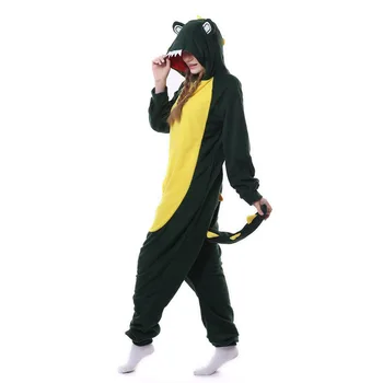 Kigurumi moški ženske Anime Unisex Odraslih Sleepwear Krokodil Onesies Pižamo Cosplay Kostum Halloween Carnival Maškarada Stranka