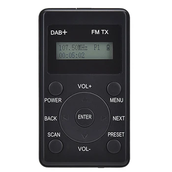 Mini Prenosni Radio DAB+/DAB/FM Radio Stereo Žepni Radio z LCD Zaslonom in Slušalke.