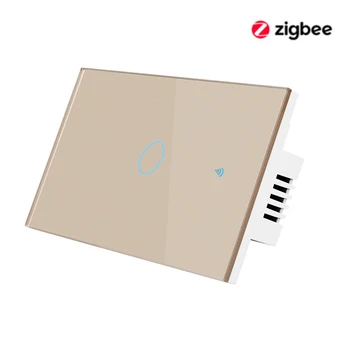 Zigbee smart touch stikalo omrežna povezava Tuya APP nadzora ni nevtralna žice 1\2\3gang AC110V 220V steno senzor za svetlobo stikalo