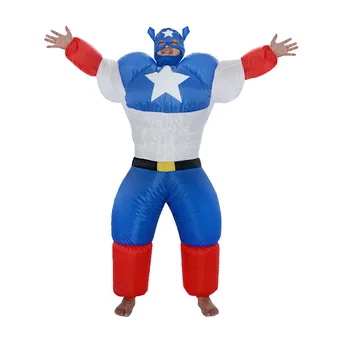 Captain America Napihljivi Kostum Halloween Carnival Cosplay Za Ženske, Moške, Bari, Klubi, Plesne Stranka Napihljivi Kostum