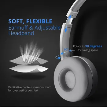 Mpow 4 Barve Žične Slušalke-USB/3.5 mm Vtič za Zmanjšanje Hrupa Flexiable Mikrofon Slušalke Za Skype Call Center Igre