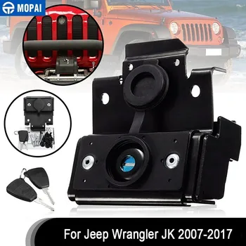 MOAPI Styling Oblikovanje za Jeep Wrangler Kovinski Avto Kapuco Zapah Ujeti Zaklepanje S Ključem za Jeep Wrangler JK 2007-2017 Avto Dodatki