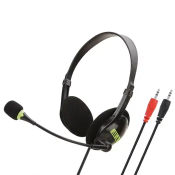 3,5 mm Vmesnik USB Head-mounted Gaming Slušalke, Prenosni Računalnik PC Earphon Z Mikrofonom Hrupa-dol Žične Stereo Slušalke
