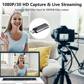 K USB Zajem Video Kartice USB 2.0, HDMI Video Grabežljivac Zapis Polje Za Igro, DVD Kamere HD Kamera Snemanje Živo