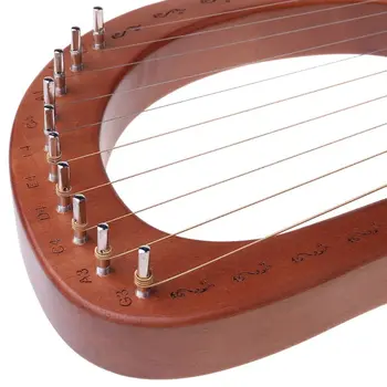 Prenosni Praksi Harfo Masivnega Lesa 10 Niz Lier Harfo Glasbeni Instrument Darila