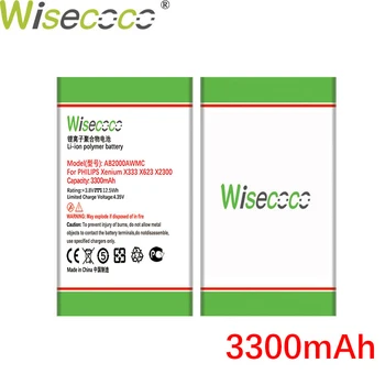 WISECOCO 3300mAh AB2000AWMC Baterija Za PHILIPS X130 X523 X513 X501 X623 X3560 X2300 X333 Mobilni Telefon S Številko za Sledenje