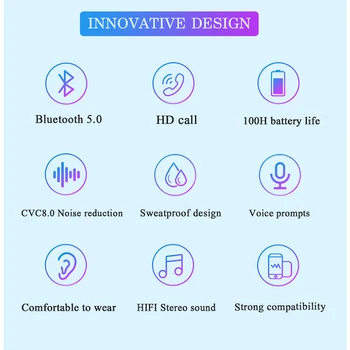 LIGE brezžične slušalke Bluetooth 5.0 Samodejno seznanjanje igra slušalke 3D stereo IPX5 nepremočljiva TWS Mini bluetooth slušalke