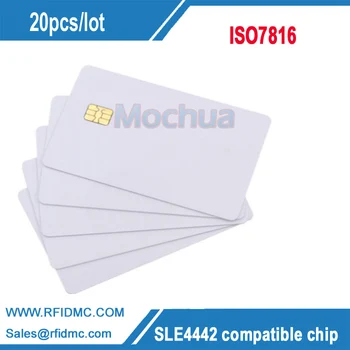 Brezplačna dostava-SLE4442 Kontaktni Čip Kartico ISO7816 PVC Smart IC Card-20pcs