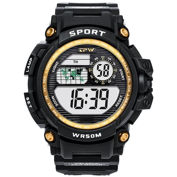 Digitalni Watch Šport Alarm Kronograf 50m Nepremočljiva ročno uro LED Moški Relogios Masculino Fitnes