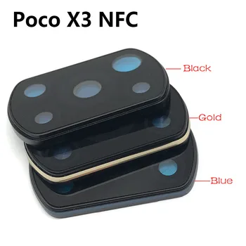 Novo Za Xiaomi Mi Poco X3 NFC Globalni Različici Zadaj Nazaj Objektiv Kamere Z Okvirjem Imetnik Lepilo
