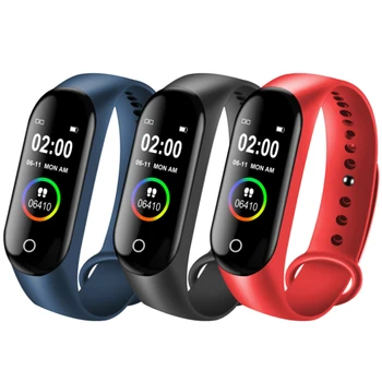 M4 Smart Silikonski Watchs Šport Zapestnice Za Ženske, Moške, Otroke LED Zaslon Fitnes Traker Bluetooth Nepremočljiva Lady Watchs Šport