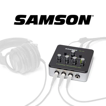 Samson QH4 Ultra-kompaktno 4-Kanalni Mini Audio Stereo DJ Spremljanje Slušalke Ojačevalnik Ojačevalnik z napajalnim Adapterjem