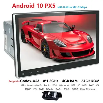 2 din 4G 64 G avtoradia za Univerzalni avto dvd predvajalnik, GPS navigacija bluetooth avto opremo internet 4G Android 10 Jedro Octa DSP