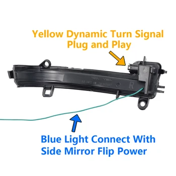 2 Kosa Dinamično Rearview Mirror Blinker Vključite Opozorilne LED luči Za BMW 1 2 3 4 Serije F30 F31 F34 GT X1 M2 F87 F36