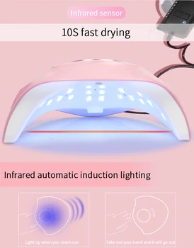 Fototerapijo Nohtov Lučka 180W Štiri-hitrost Inteligentni Induct UV Gel za Sušenje Nohtov Salon za Nego Omejeno Podaljšanje lak Peko Lučka