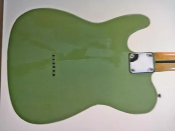 Vrhunska FDTL-2023 zelena barva bela pločevina Trdna basswood telo javor fretboard TL električna kitara, Brezplačna dostava