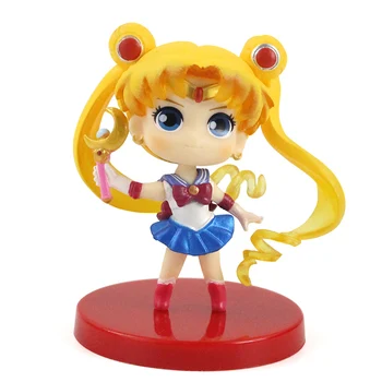 3pcs/set Q Posket Sailor Moon Akcijska Figura, Q Ver. Princesa Mornar Merkur, Mars QPosket PVC Zbirateljske Model Igrače, Lutke