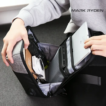Mark Ryden 2021 Poletje Moških Crossbody Vrečko USB Polnjenje Zanko Bag Anti-tat Moški Rame