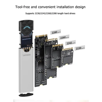 Lenovo M-02 M2 SSD Primeru PCI-e NVMe M. 2 NGFF B Ključ USB 3.1 Gen 2 Tip C ssd Disk, Napajalnik, Zunanji SSD Ohišje Orodje