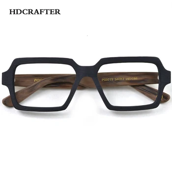 HDCRAFTER Vintage/Retro Očala okvirji Lesa Moški Ženske Prevelik Recept Optični Okvirji za Očala Očala Očala