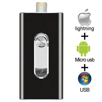 Foto palico iPhone/ipad/Strele/ios, flash drive, pomnilniško kartico memory stick pendrive mobilni Mikro USB ključek 16GB 32GB 64GB pen drive