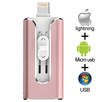 Foto palico iPhone/ipad/Strele/ios, flash drive, pomnilniško kartico memory stick pendrive mobilni Mikro USB ključek 16GB 32GB 64GB pen drive