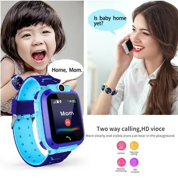 Q12B Otrok Pametno Gledati Življenje Nepremočljiva za Otroke Smartwatch Telefon Gledal za Android za IOS LBS Položaja 2G Kartice Sim Dail Klic