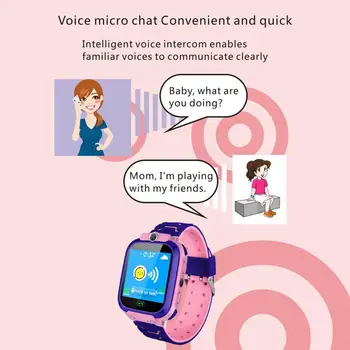 Q12B Otrok Pametno Gledati Življenje Nepremočljiva za Otroke Smartwatch Telefon Gledal za Android za IOS LBS Položaja 2G Kartice Sim Dail Klic